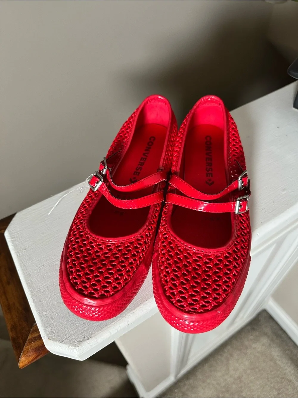 Converse Red Mary Jane Sneakers